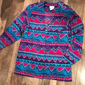 Women’s Vtg  sg color block geometric sport blazer top Sz M